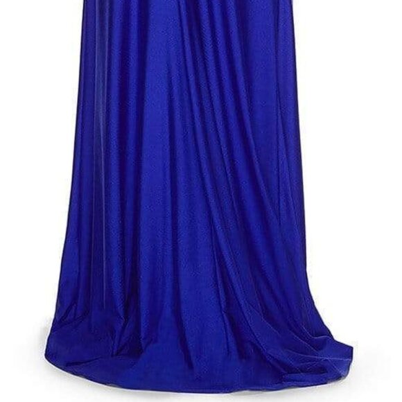 NWT La Femme 28296SC Jersey Prom DressLight Periwinkle Size 8 - Picture 4 of 7